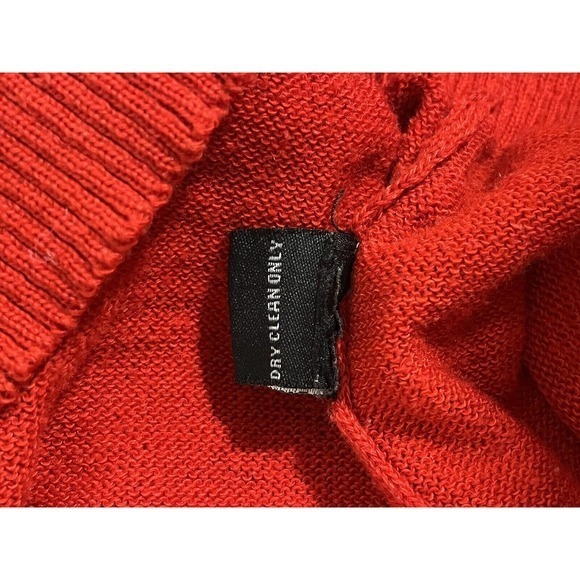 Pronti Collection by Phita Mens Red/Gray Striped Long‎ Sleeve Sweater - Picture 6 of 7